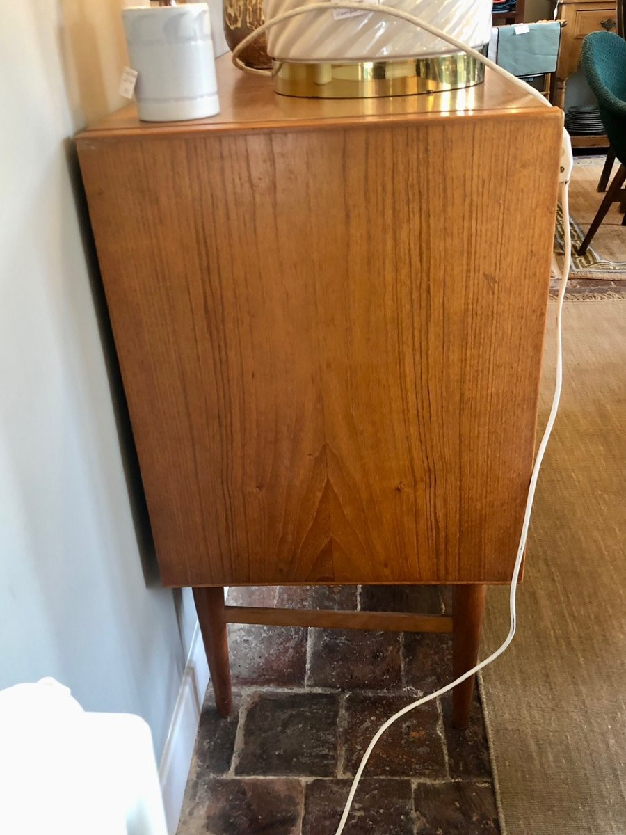 Grande Enfilade En Teck Scandinave 3 Portes, 4 Tiroirs Circa 1960-photo-2