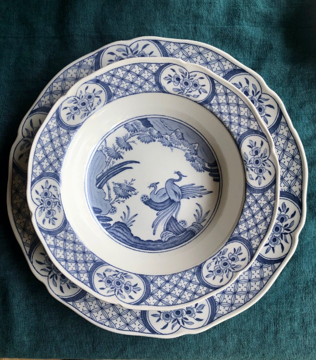 grand service de table OLD CHELSEA ENGLAND 76 pièces -photo-2