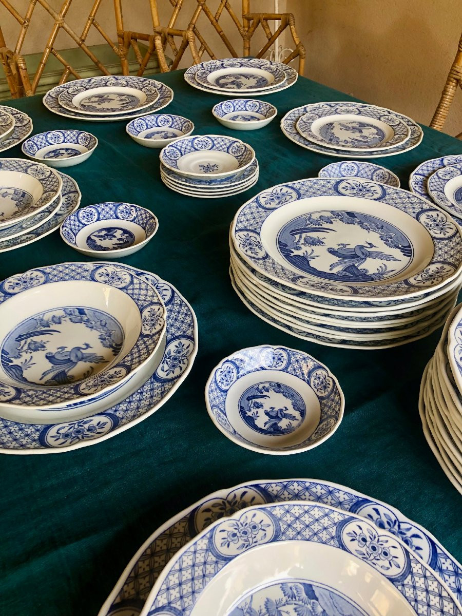 grand service de table OLD CHELSEA ENGLAND 76 pièces -photo-3