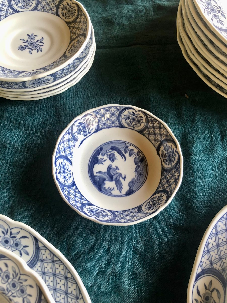 grand service de table OLD CHELSEA ENGLAND 76 pièces -photo-4