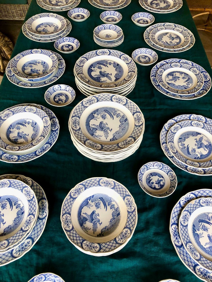 grand service de table OLD CHELSEA ENGLAND 76 pièces -photo-6