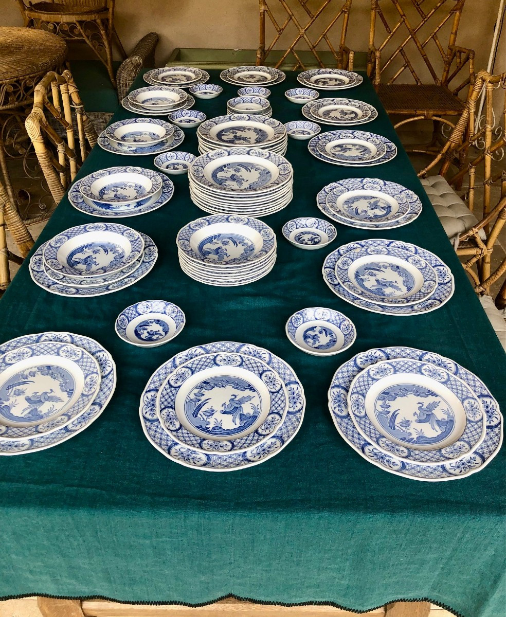 grand service de table OLD CHELSEA ENGLAND 76 pièces 