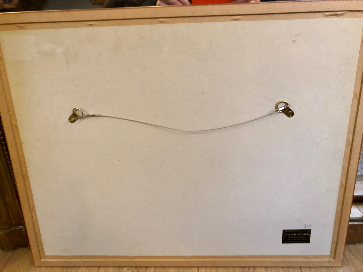 gravure marine XIXe en couleur, "transfèrement de Bonaparte.." bien encadrée-photo-1