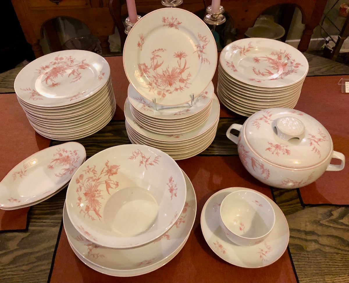 51-piece Limoges Porcelain Dinner Service -photo-2