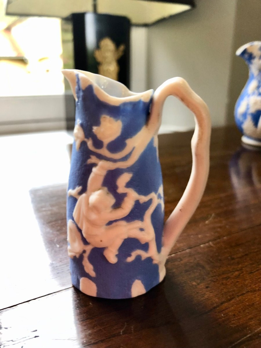 4 Longport England Porcelain Pitchers-photo-4