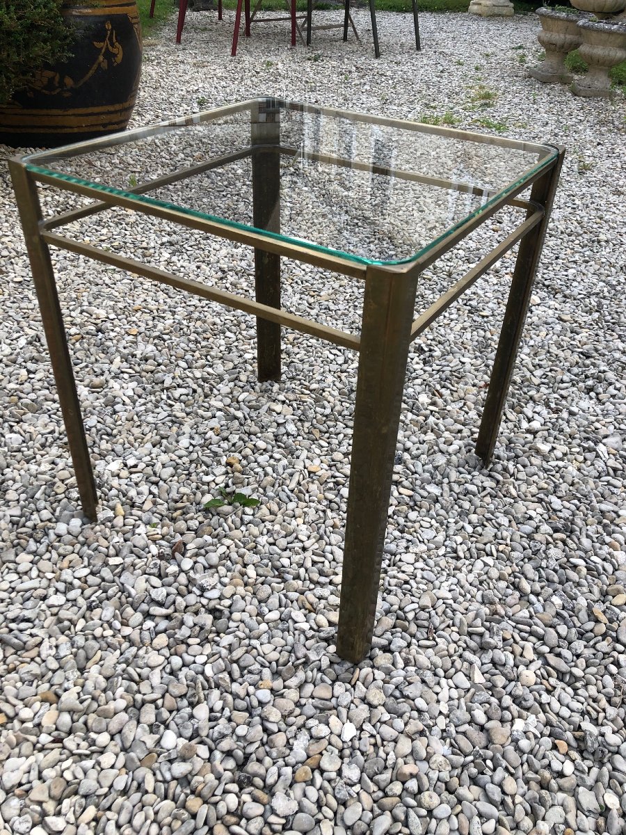 Jacques QUINET pour Maison Malabert bout de canapé en bronze 