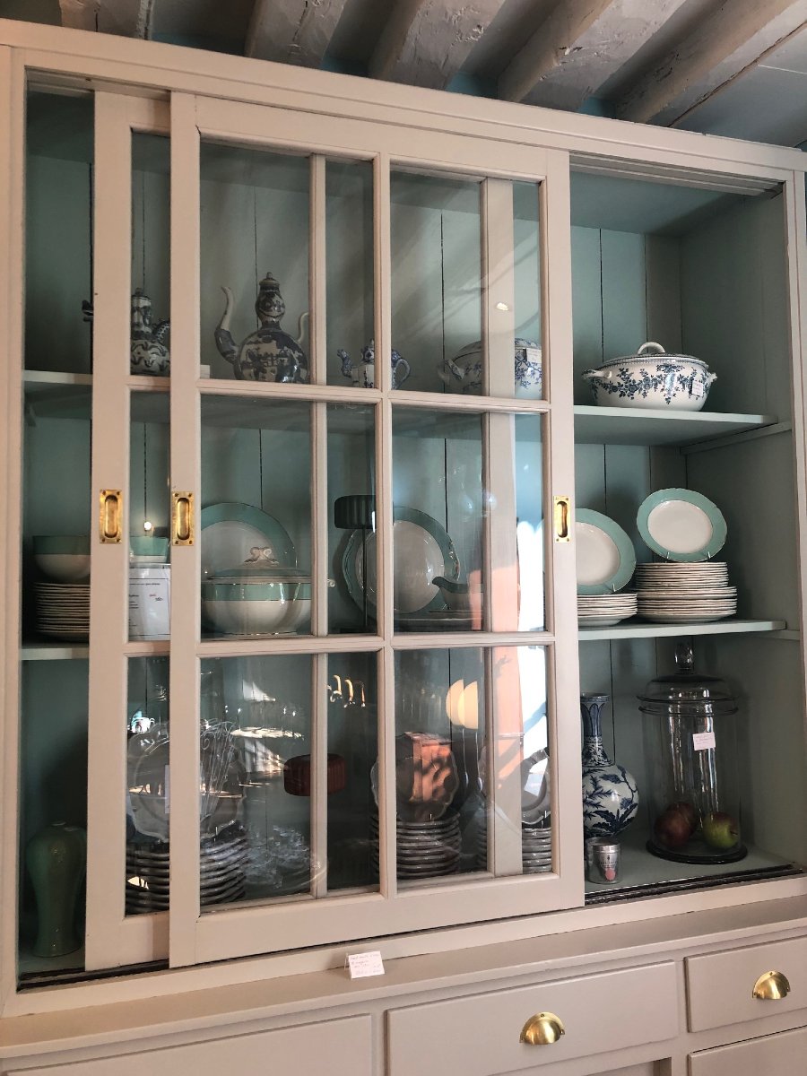 Large Store Display Cabinet, Circa 1900, Restored And Repainted -photo-2