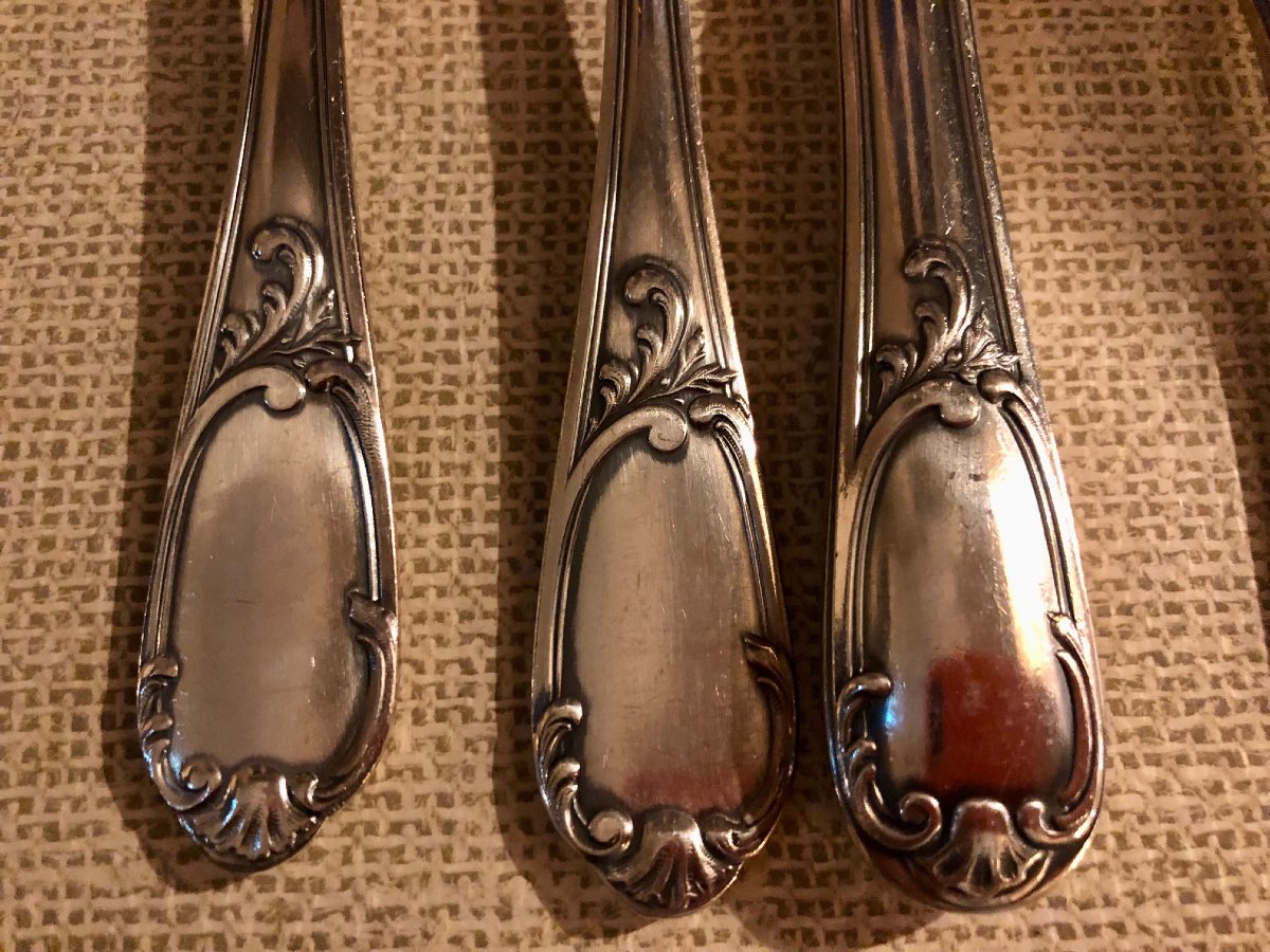 grande ménagère en métal argenté François Frionnet 124 pièces et son coffret 4 tiroirs-photo-1