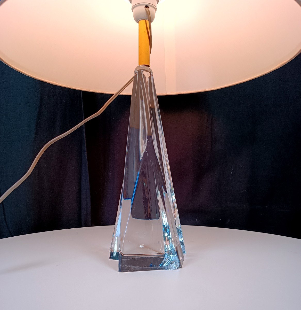 Lampe Cristal Daum France 1970-photo-4