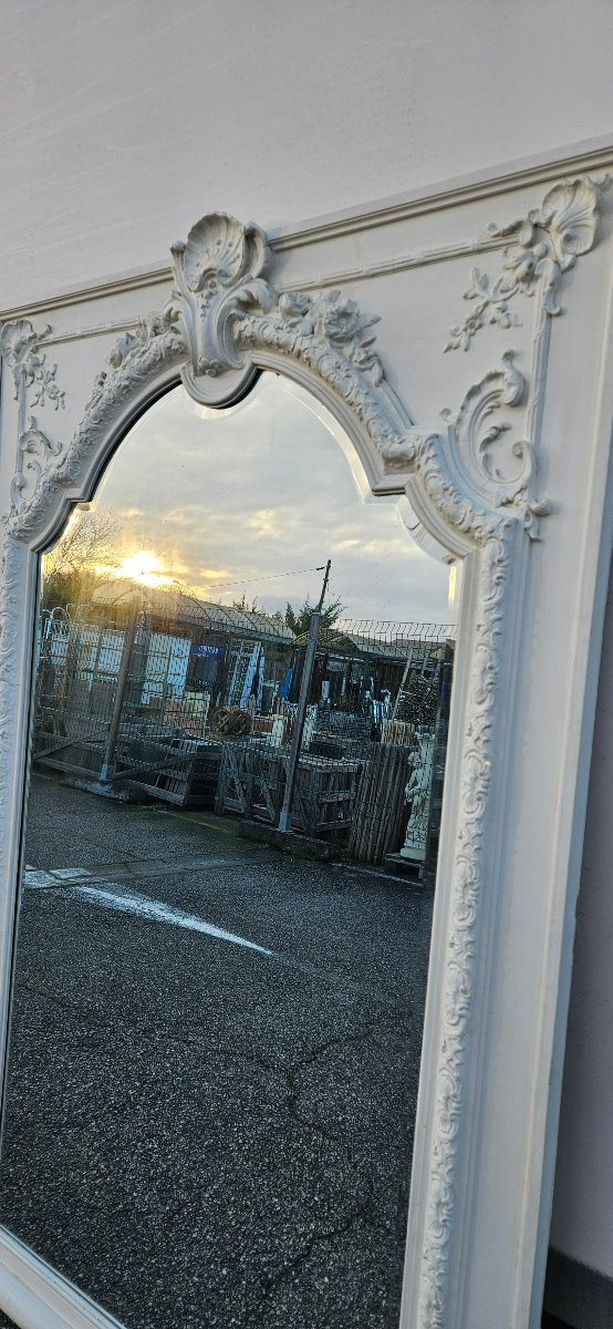 Paire de grands miroirs 19 ème Rocaille-photo-4