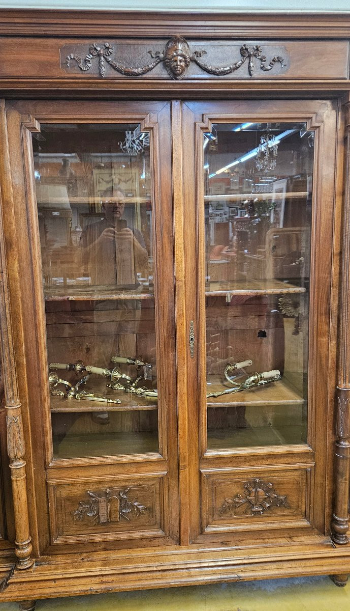 19th Century Walnut Bookcase-photo-3
