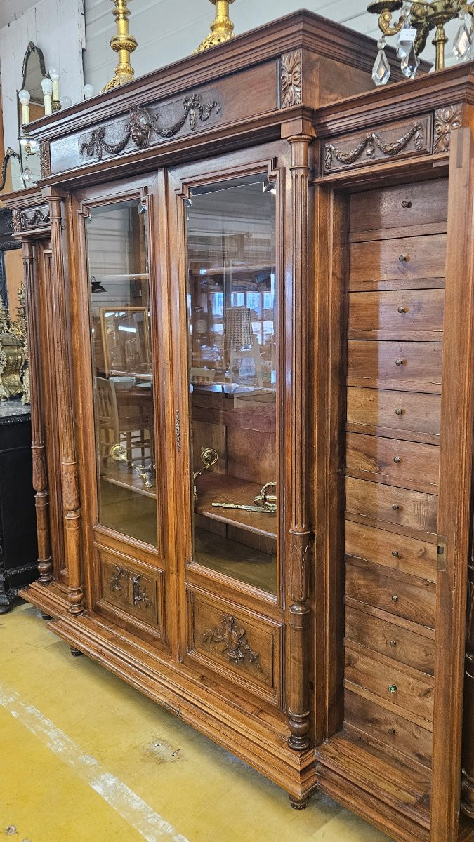 19th Century Walnut Bookcase-photo-1