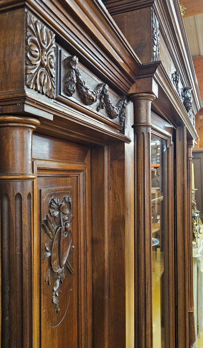 19th Century Walnut Bookcase-photo-7