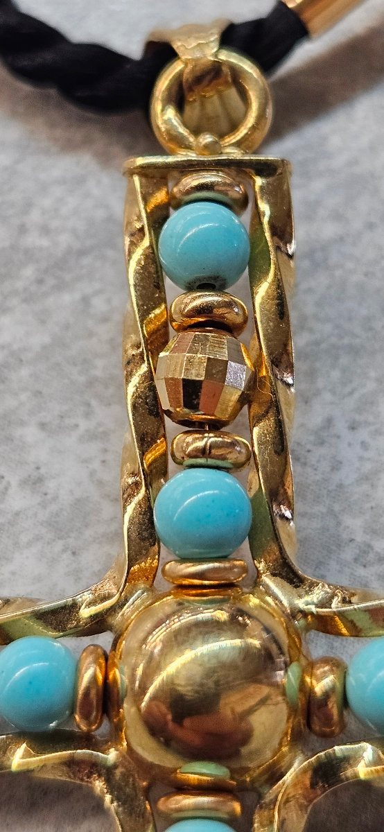 Pendentif croix  or 18 k-photo-4