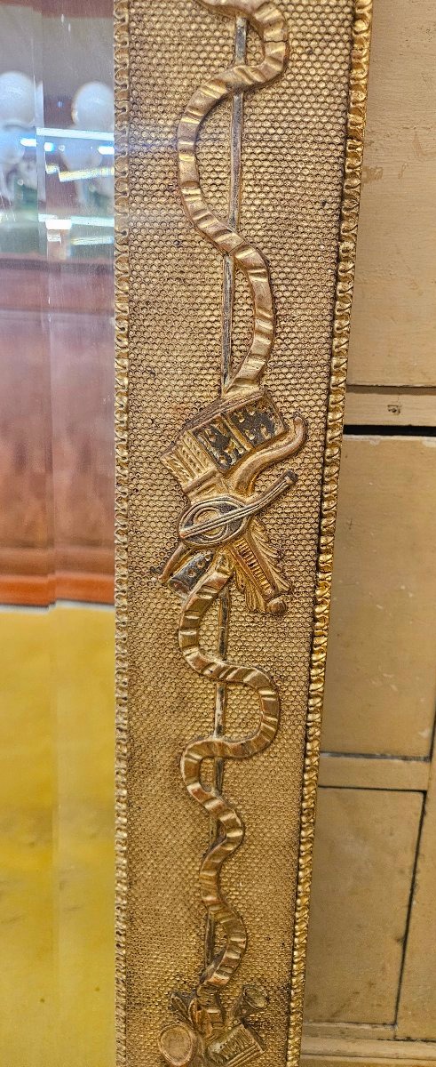 19th-century Gilded Mirror With Cupid Motifs-photo-2