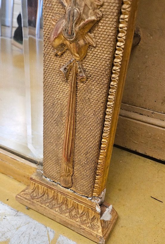 19th-century Gilded Mirror With Cupid Motifs-photo-3