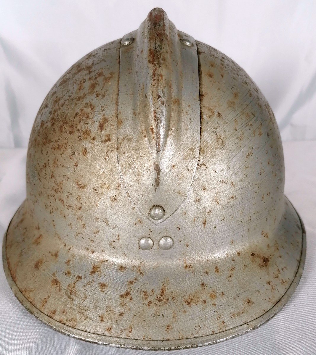 Adrian Helmet Of Firefighter From The City Of Matignon, Model 1915.-photo-3