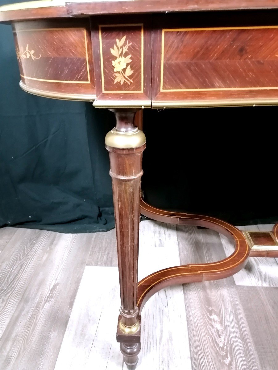 Napoleon III Period Marquetry Middle Table-photo-3