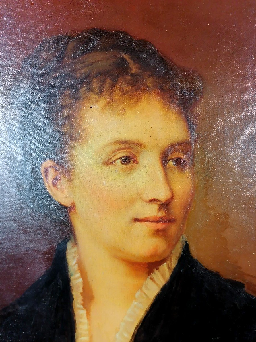 Woman Portrait Painting Jules De Lacger 1881-photo-3