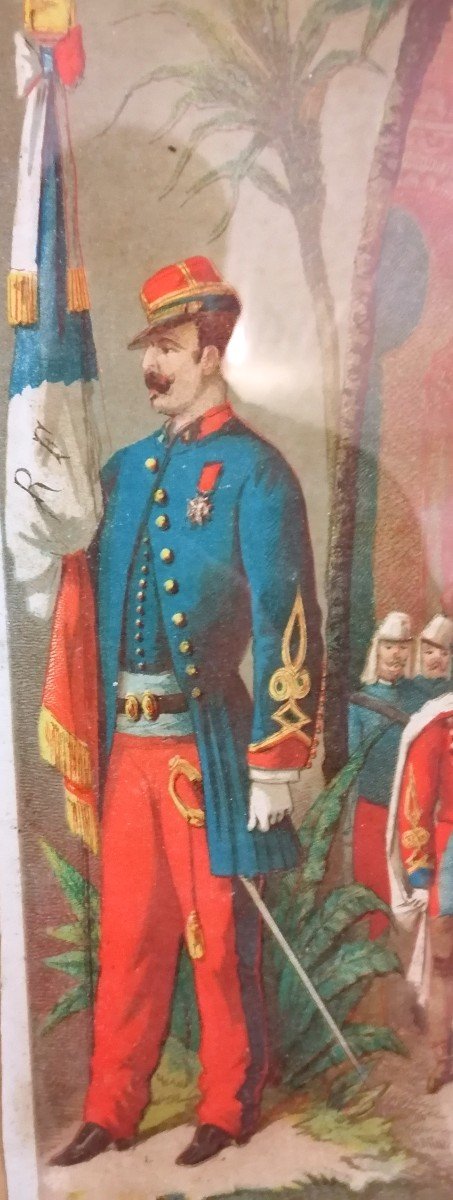 Lithographie Militaire Fin XIXème Dosseray Goossens-photo-2