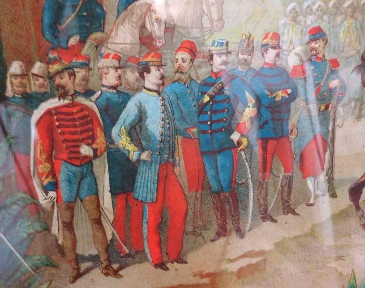 Lithographie Militaire Fin XIXème Dosseray Goossens-photo-4