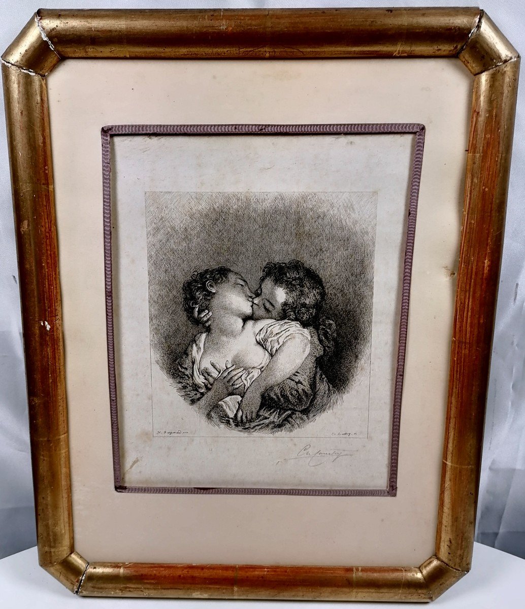 Engravings Jean Honoré Fragonard The Nineteenth Pair-photo-3