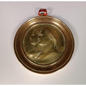 Médaillon Cuivre Napoléon Début XIXème