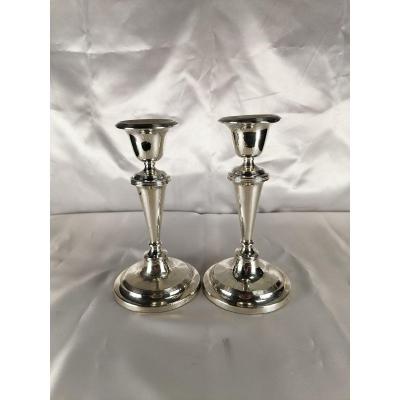 The Pair Sterling Silver Candlesticks