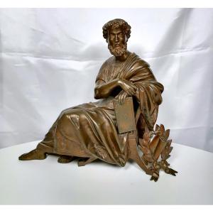 Bronze Statue François Mage XIXth