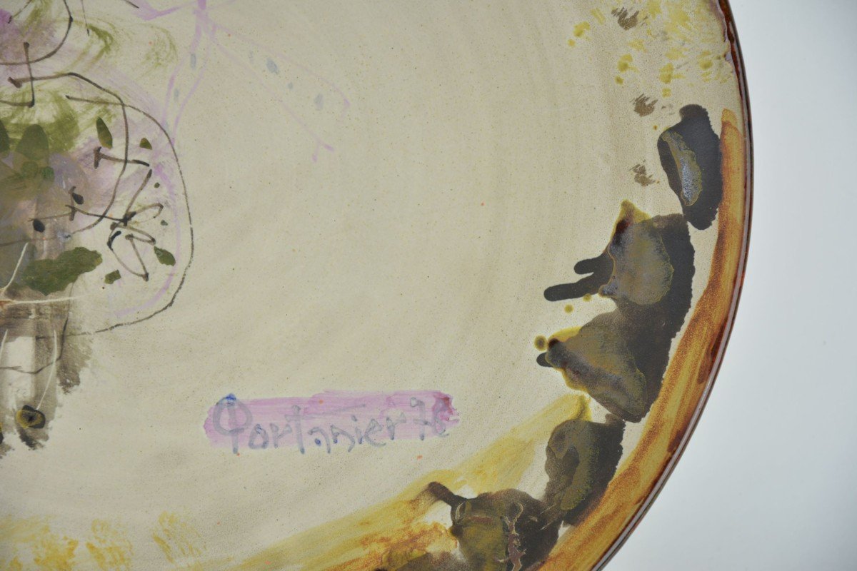 Portanier, Large Dish With Characters-photo-4