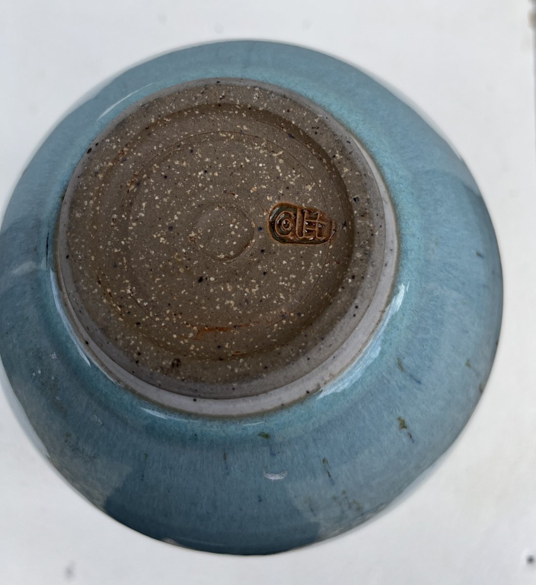 Roger Collet, vase soliflore bleu céladon-photo-2