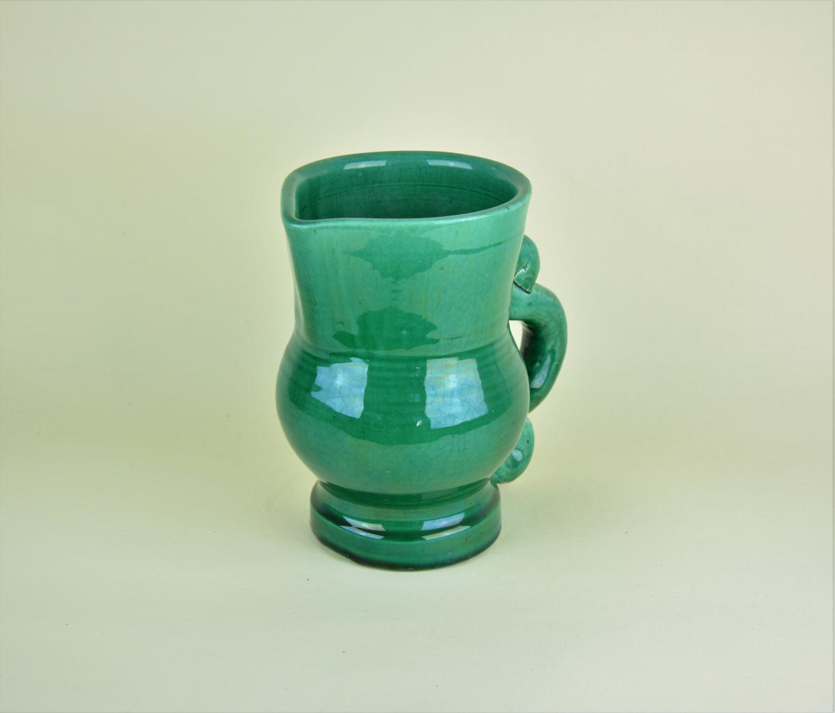 Callis (workshop Capron, Derval And Picault In 1947. Green Pitcher.-photo-4