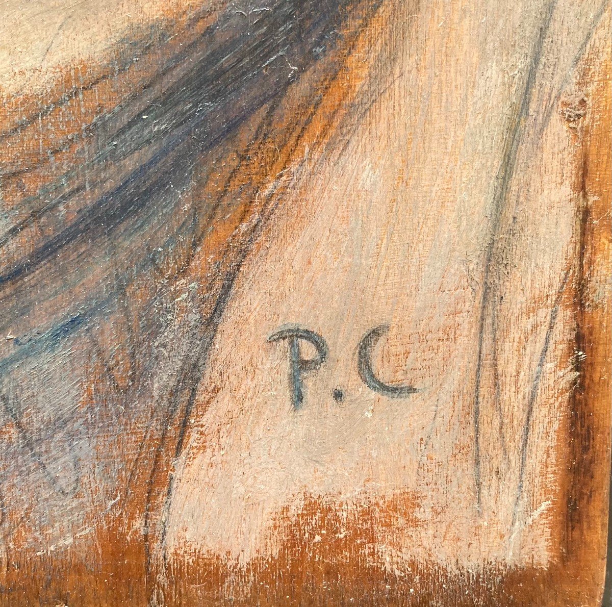 Pierre Charbonnier (1897-1978). Le Sommeil. Huile Sur Panneau, Monogramm&eacute;e, Sign&eacute;e Et Titr&eacute;e.-photo-3