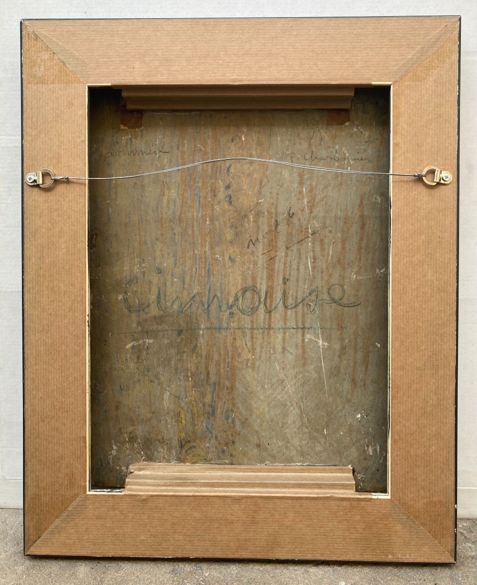 Pierre Charbonnier (1897-1978). Le Sommeil. Huile Sur Panneau, Monogramm&eacute;e, Sign&eacute;e Et Titr&eacute;e.-photo-4