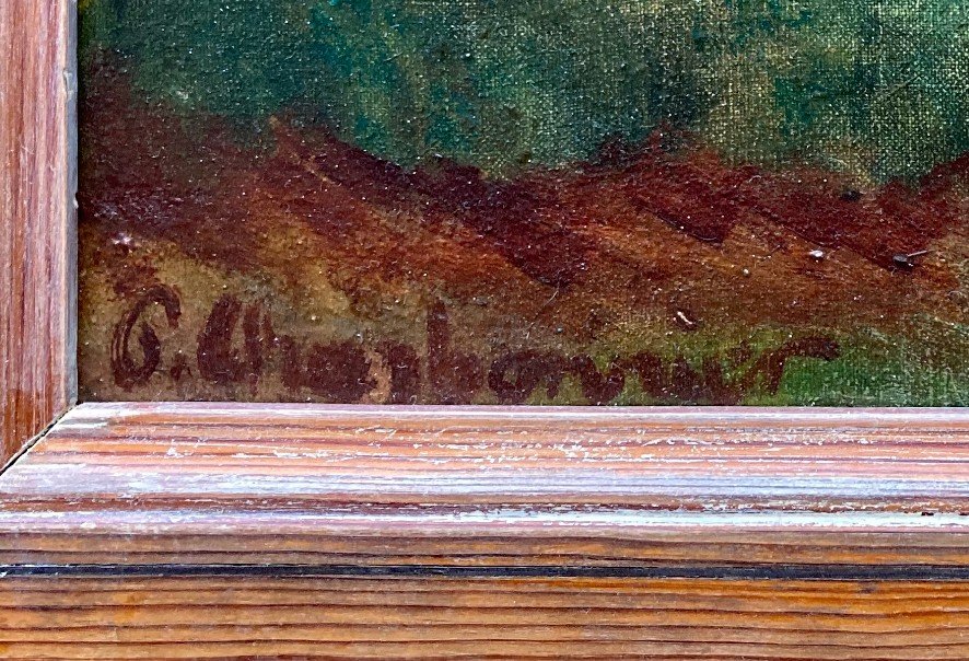 Pierre Charbonnier (1897-1978). Paysage De Campagne. Huile Sur Toile, Signée En Bas à Gauche.-photo-3
