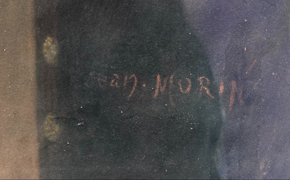 Jean Morin (xix-xx). Portrait Of A Man. Pastel On Paper, Signed Lower Right.-photo-3