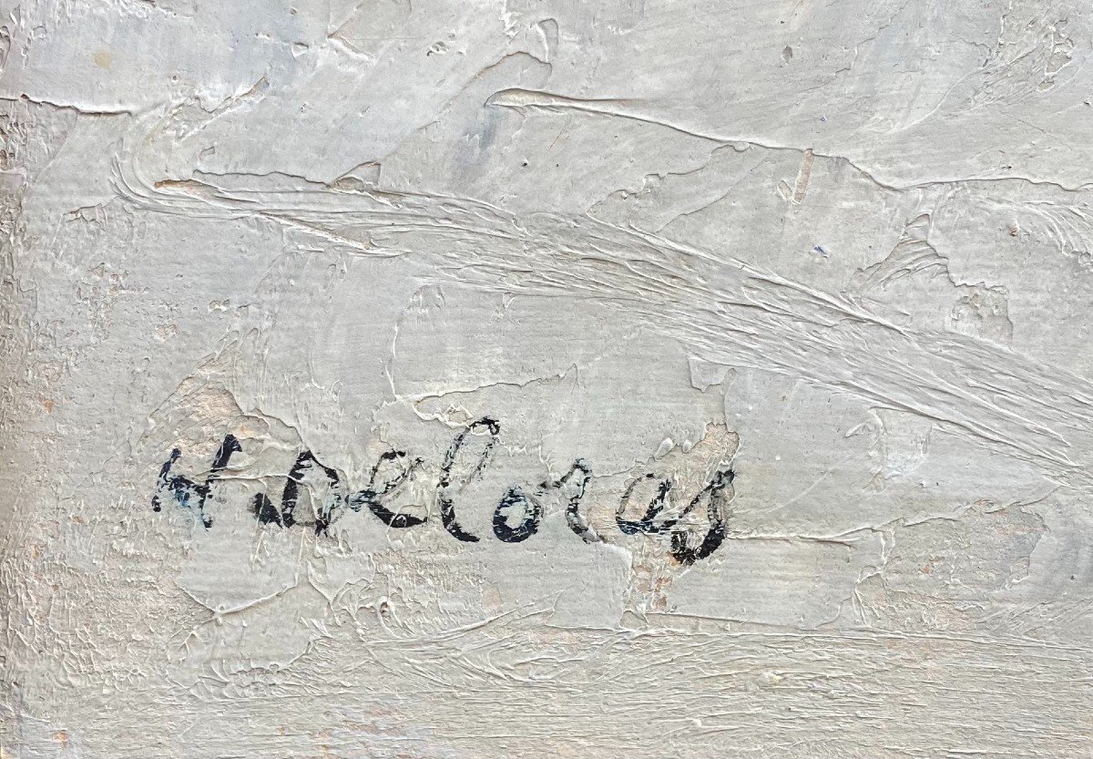 Henriette Deloras (1901-1941). La Couture. Huile Sur Carton, Signée En Bas à Gauche.-photo-3