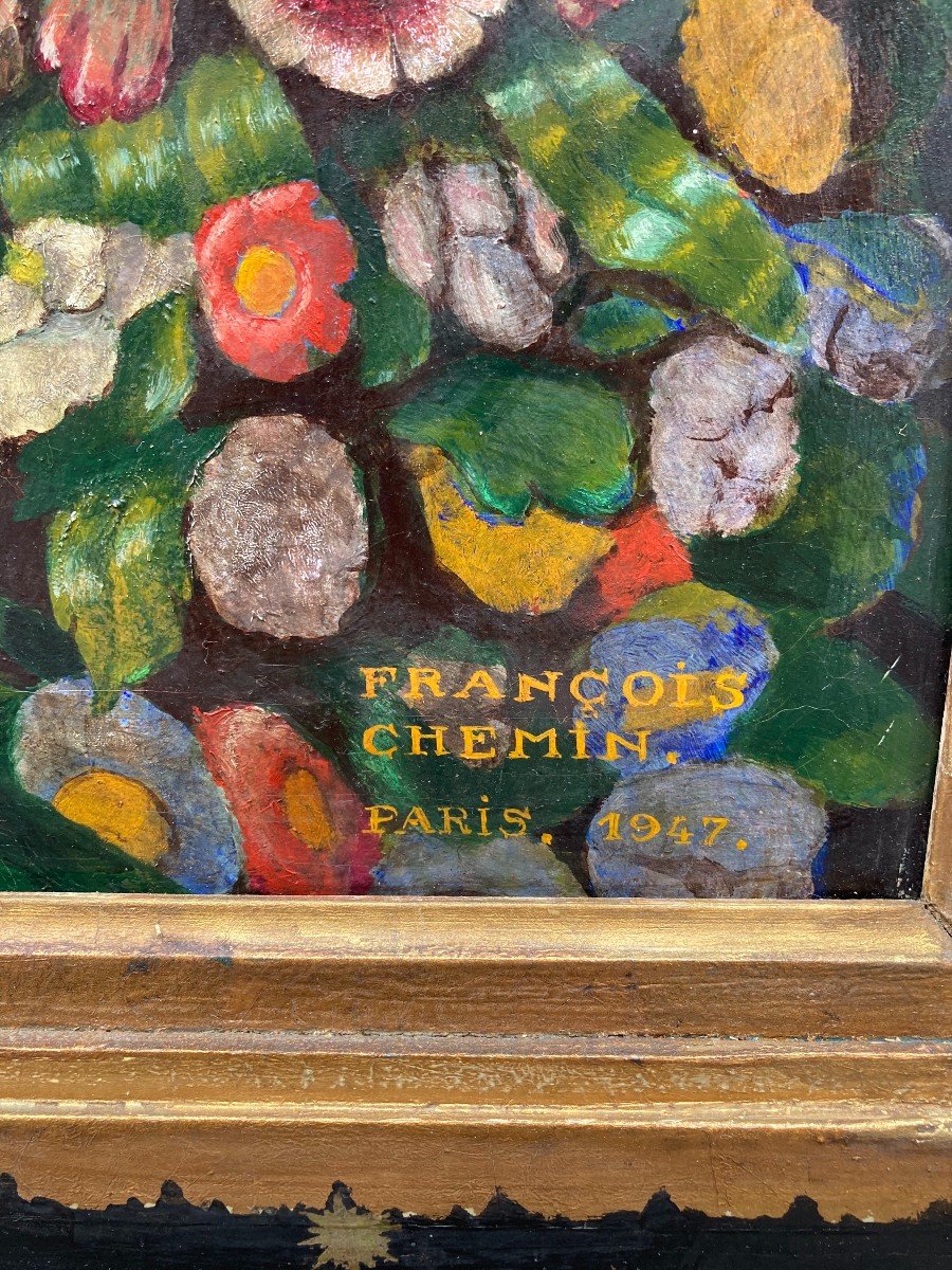François Chemin (active Around 1930-1950). The Birth Of Venus, Paris, 1947. Oil, Gold Leaf-photo-2