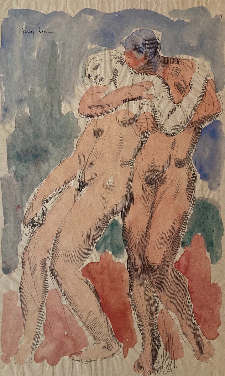 Marcel Lenoir (1872-1931). Essay On Love, 1911. Watercolor And Ink. Collection: André Gide