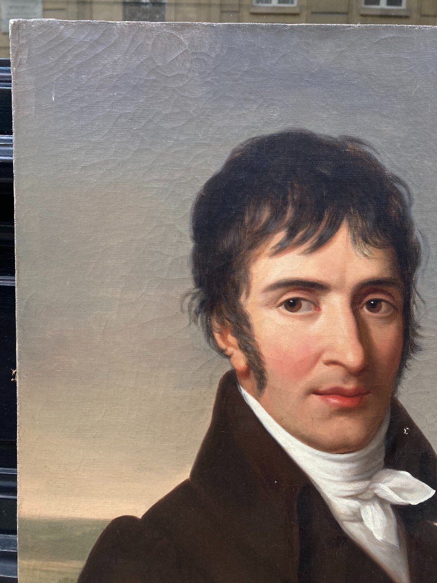 French School Of The 19th Century. Portrait Of A Man. Oil On Canvas.-photo-4