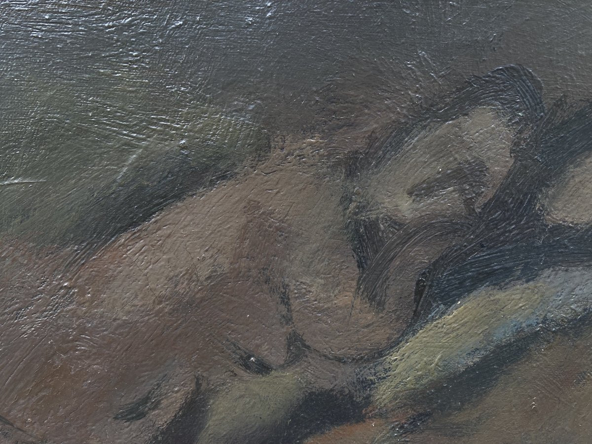 Roger Blaquière (born 1933). Nude. Oil On Canvas, Signed Lower Right.-photo-4