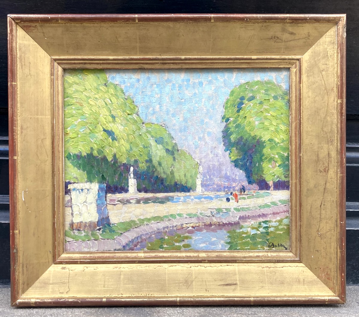 Marcel Belle (1871 - 1948). Tuileries Garden In Paris. Oil On Canvas, Signed.-photo-2