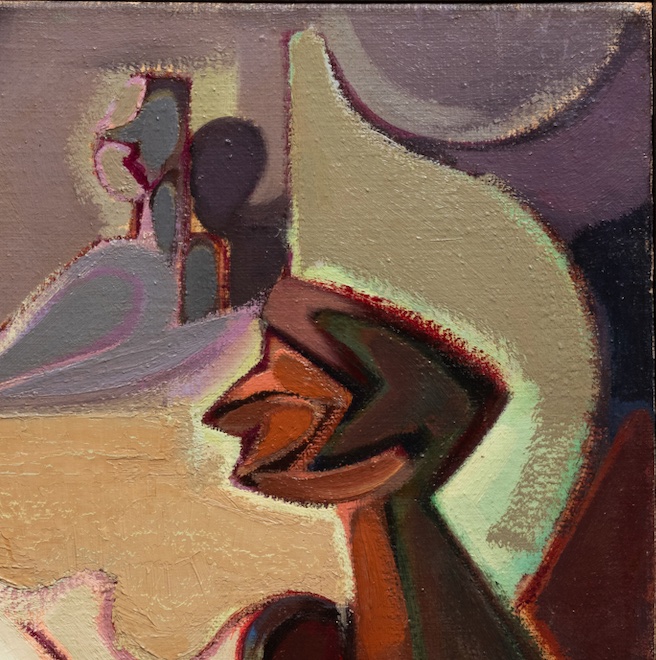 Roland Gaubert (1914-1997). Les musiciens, vers 1940. Huile sur toile.-photo-2