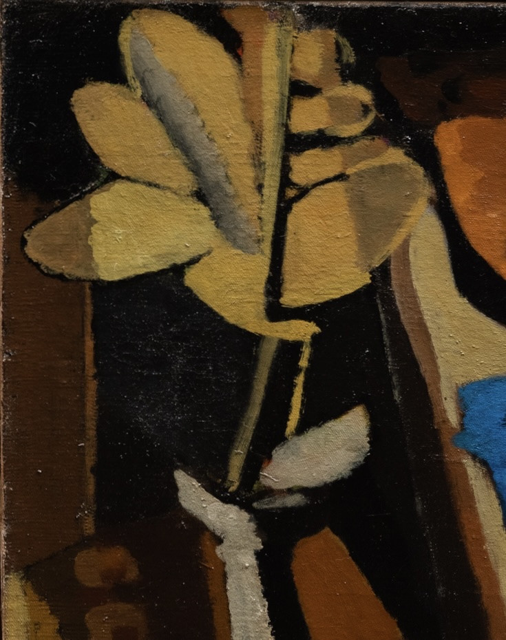 Mr. Weissman (active Around 1940). Young Woman With A Flower, 1948. Oil On Canvas.-photo-4
