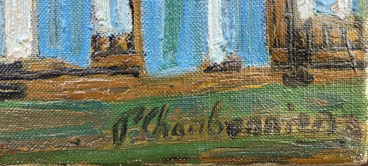 Pierre Charbonnier. Saint Etienne. 1955. Oil On Canvas, Signed. -photo-7