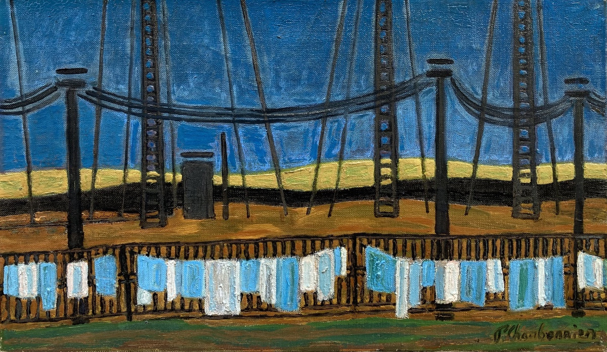 Pierre Charbonnier. Saint Etienne. 1955. Oil On Canvas, Signed. 