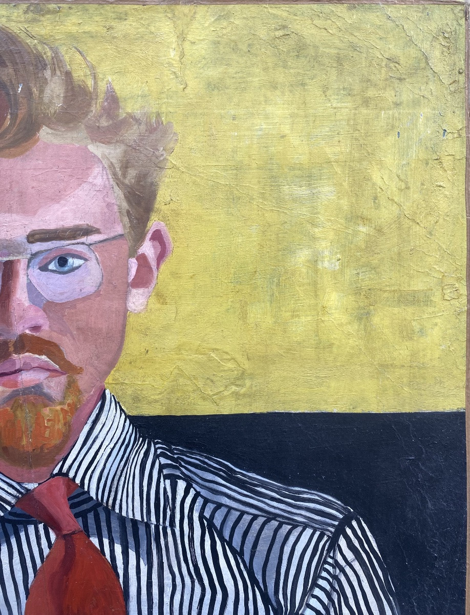 Mimi Fogt. Portrait Of Toni Saulnier, Paris Match. Oil On Canvas. -photo-2