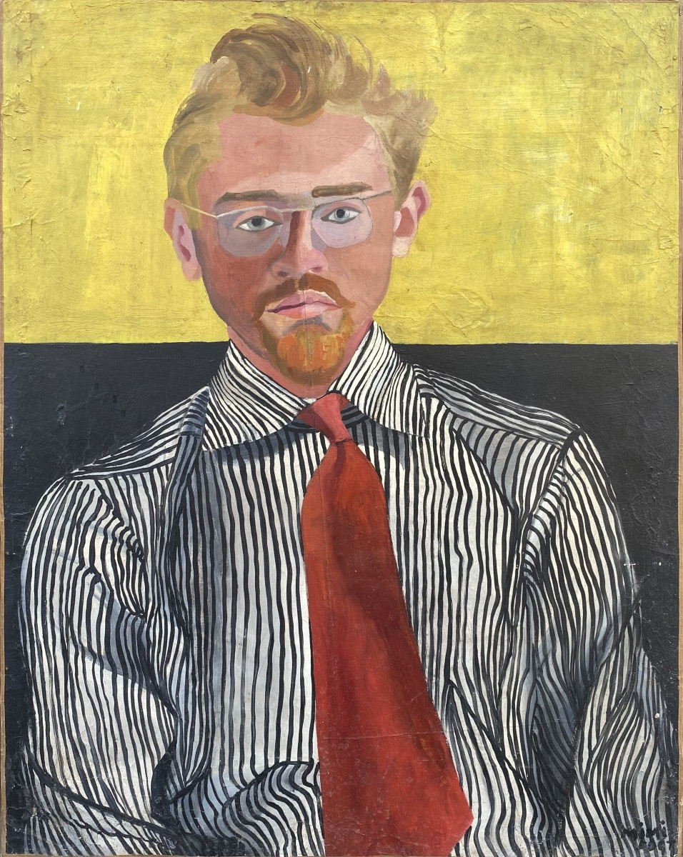 Mimi Fogt. Portrait Of Toni Saulnier, Paris Match. Oil On Canvas. 