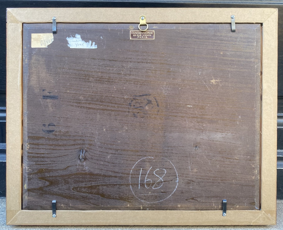 Léon Reni-mel (1893-1984). Park In New York, 1930. Oil On Panel, Signed. -photo-1