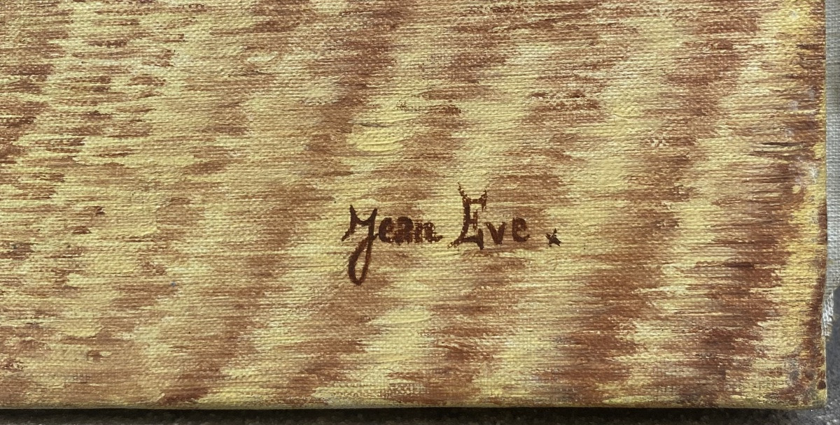 Jean Eve (1900-1968). The Bouquet Of Wildflowers, 1957. Oil On Canvas, Signed.-photo-3